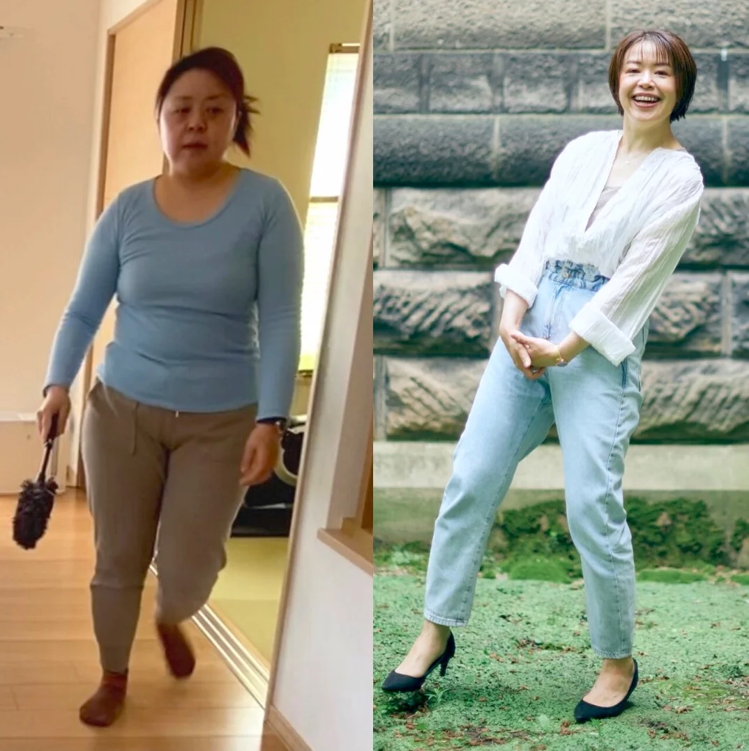 ダイエットBefore→After。太っている頃は自分の姿を人前でさらすなんてとんでもなかった、というねこくらりえさん。現在はSNSで過去の姿も絶賛公開中!