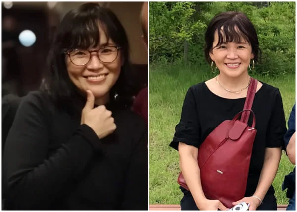 53kg→48kgに。「全体的に一回りサイズが落ちて顔まわりもすっきりしました」