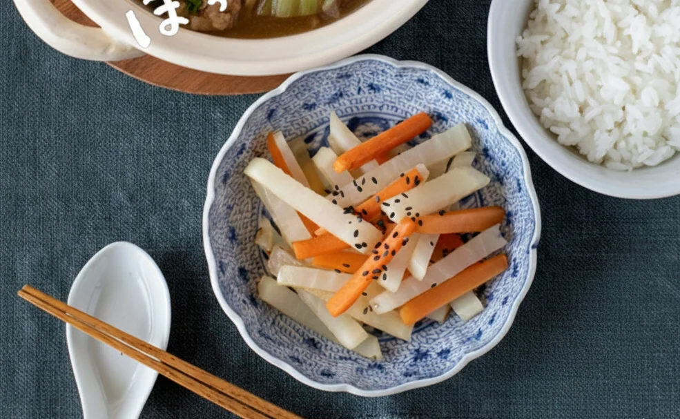 大根とにんじんの塩きんぴら