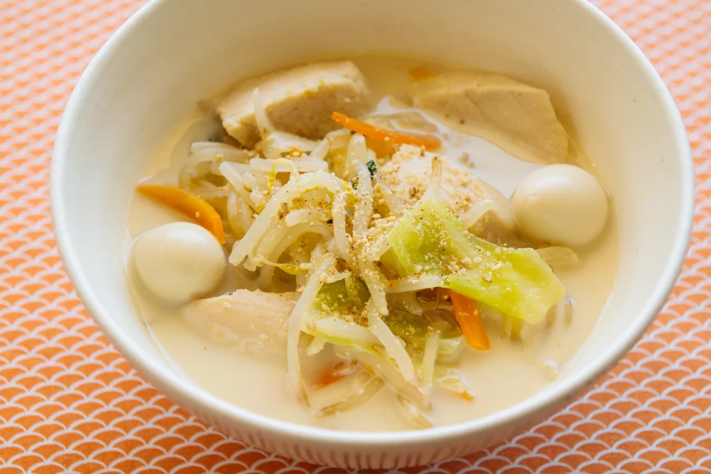 サラダチキンのちゃんぽん風煮込み