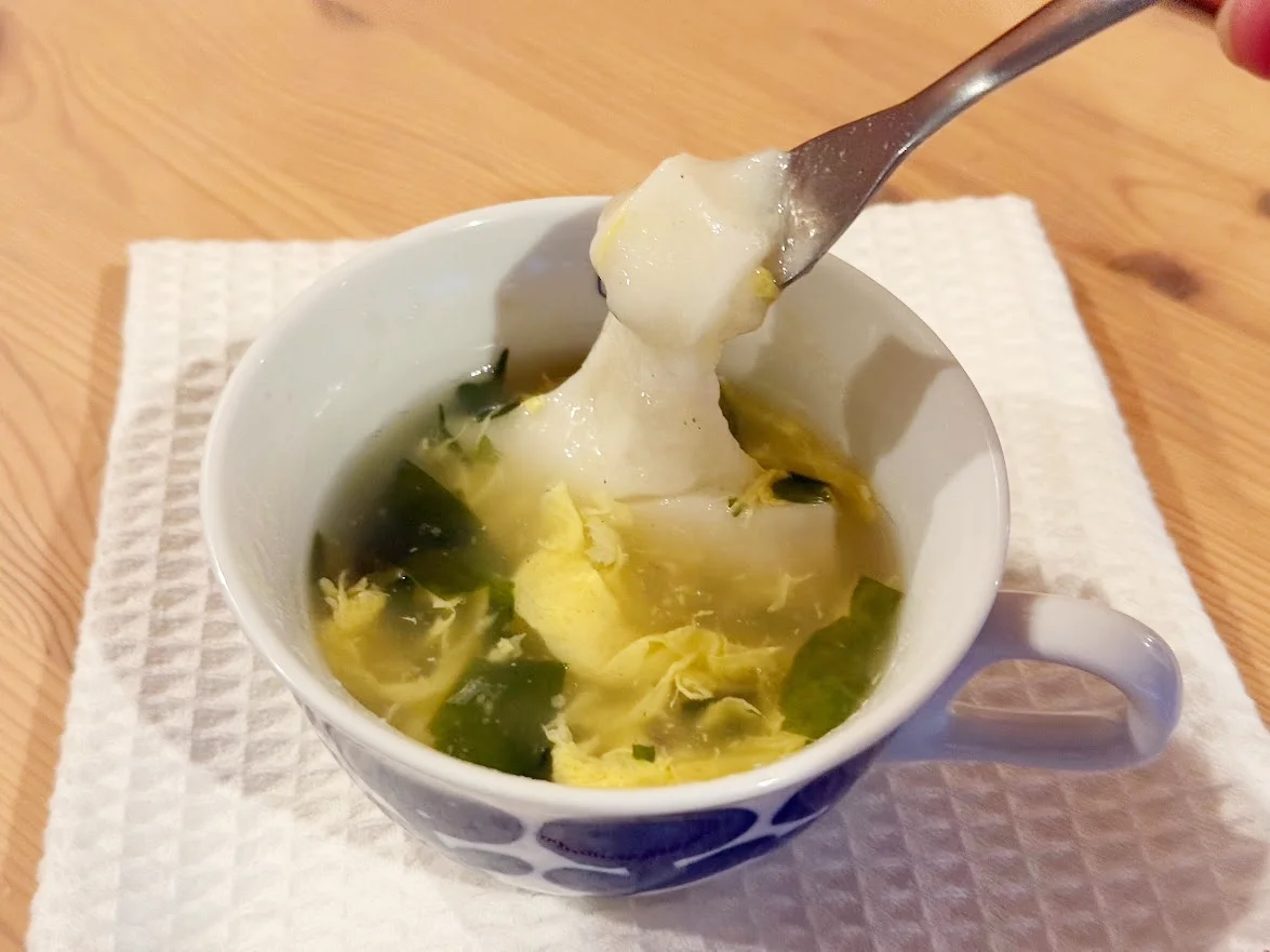 お菓子の食べすぎ防止にも！レンジで即完成のお餅スープが優秀すぎる